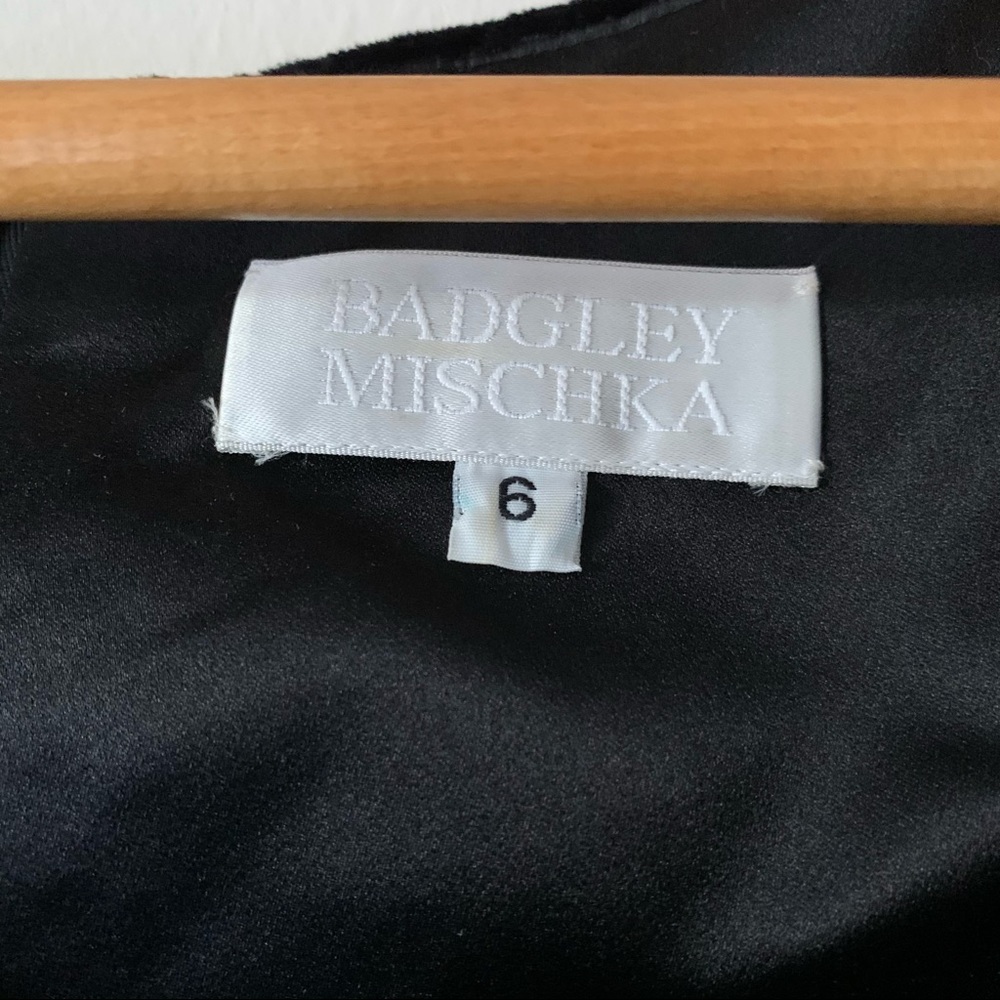 Vintage Badgley Mischka 90s black beaded evening gown - Picture 5 of 16